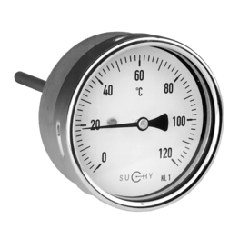 Thermometer mit Bimetallwendel Edelstahlausf.